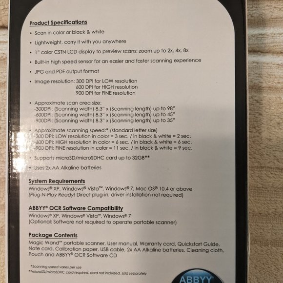 VuPoint Magic Wand scanner - Picture 4 of 5